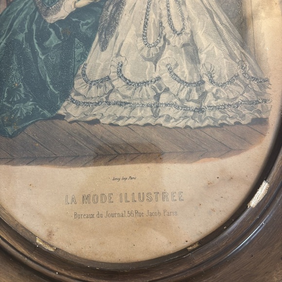Vtg La Mode Illustree Beureaux du Journal 56 Rue Jacob Paris Leroy Imp Print - Picture 3 of 6